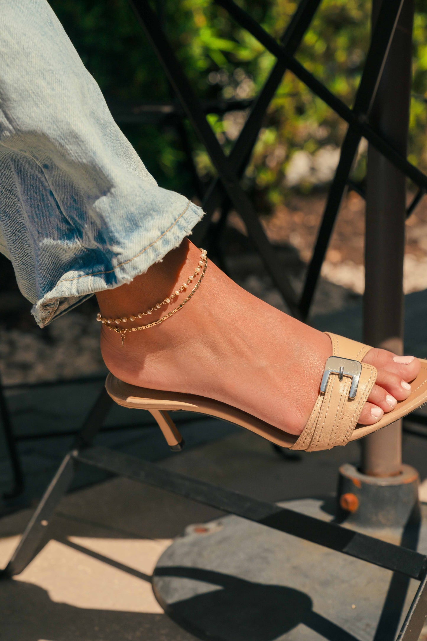 Beaded Pearl Anklet