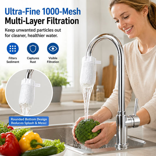 ‚ú®Faucet Filter Cotton Bags - Universal, 100 PCS Splash-Proof Faucet Filter Set