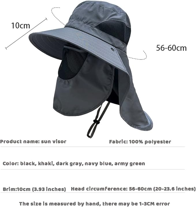 üåûSpring/Summer Fisherman's Hat Detachable Outdoor Sun-Protective Face CoveringüèïÔ∏è (Adjustable & Lightweight Comfort & Unisex Fit)