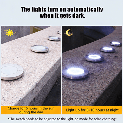‚òÄÔ∏è Solar Powered 8-LED Ground Lights | Outdoor Pathway Lighting