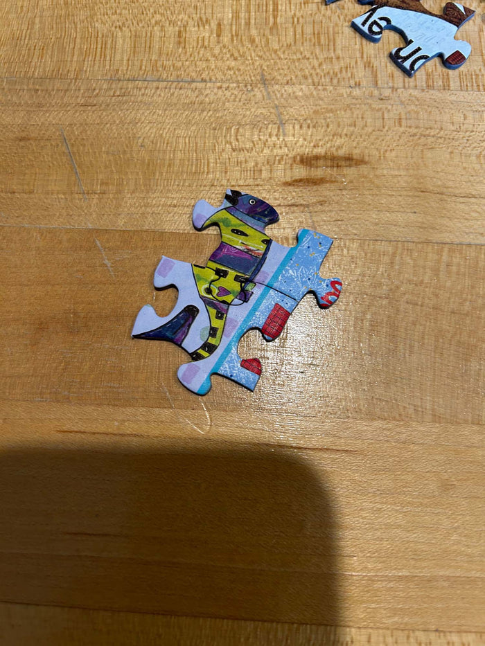 Jigsaw piece details.