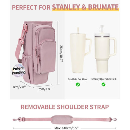 üî•Water Bottle Carrier Bag for 40oz Tumbler ‚Äì Insulated Crossbody Holder