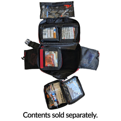 Agilis Medical Hip Pack open with medical supplies and pouch removed