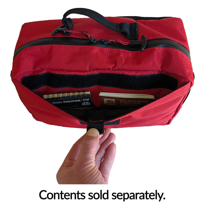 Agilis Medical Hip Pack front pocket open with notebooks