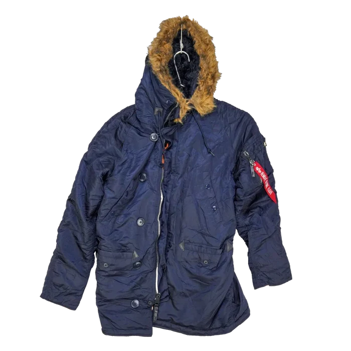 Alpha Industries N-3B Blue Cold Weather Parka - Small - Army & Outdoors - Parkas