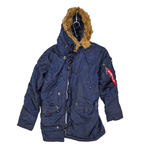 Alpha Industries N-3B Blue Cold Weather Parka - Small - Army & Outdoors - Parkas