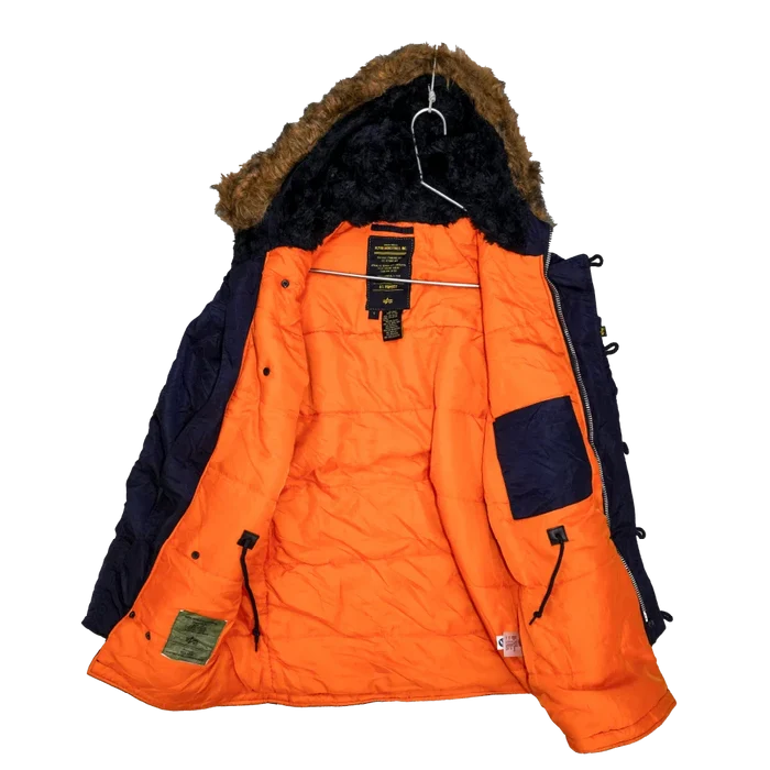 Alpha Industries N-3B Blue Cold Weather Parka - Small - Army & Outdoors - Parkas