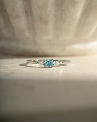 Aquamarine Cushion Ring