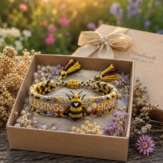 üåºBlessings & Hope üêù2026 Limited Edition Handmade Honey Bee Woven Bracelet