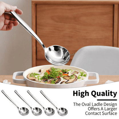 üç≤ 4/6 PCs Stainless Steel Soup Spoon Set