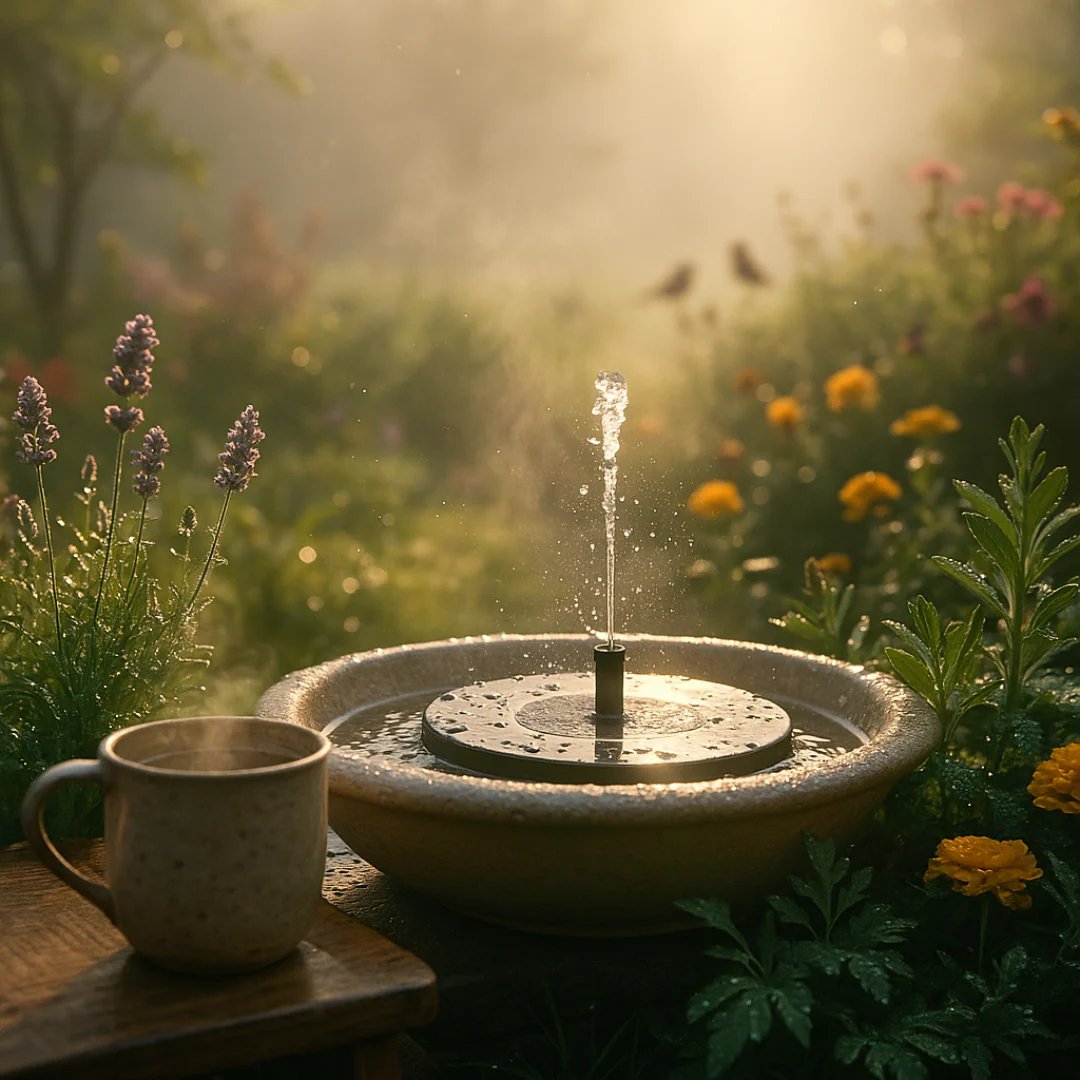‚òÄÔ∏è Solar-Powered Fountain ‚ú®Garden Oasis, No Wires No Hassleüí¶