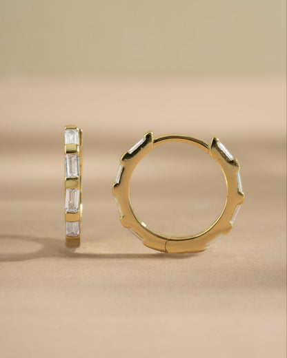 Baguette Hoop Earrings