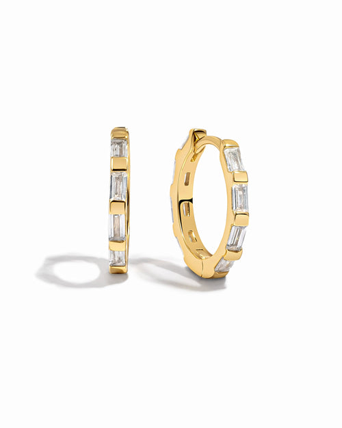 Baguette Hoop Earrings