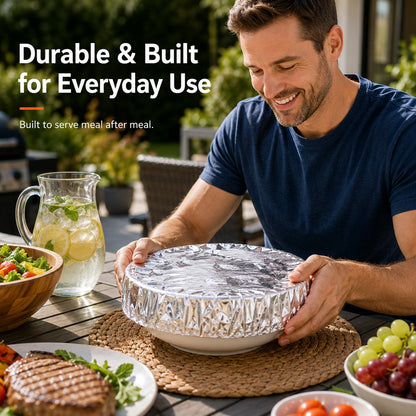üçΩÔ∏èReusable Aluminum Foil Thermal Food Cover ‚Äî Heat-Retaining, Washable & Freshness-Preserving Kitchen Essential