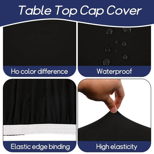 üçñStretch Fabric Table Top Cap Cover ‚Äì Elastic Edge, Waterproof & Reusable