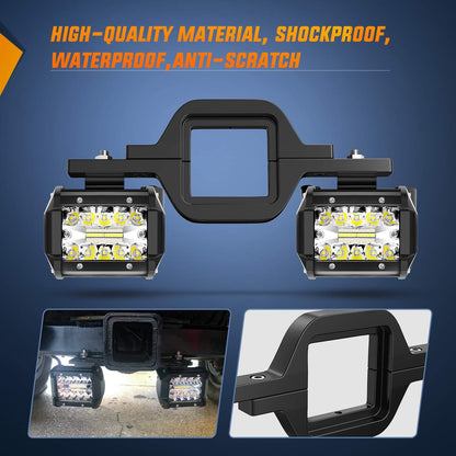 Dailyardtool¬Æ 2pcs 4 Inch LED Pods with Tow Hitch Mounting Brackets