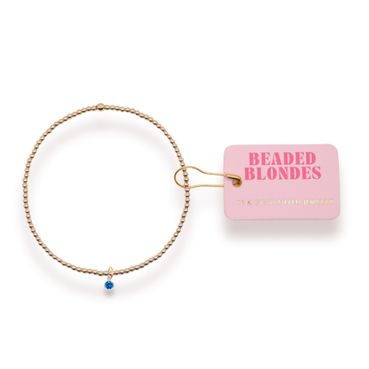 Birthstone Charm Bracelets: Extended 7.25 inch