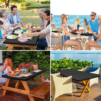 üçñStretch Fabric Table Top Cap Cover ‚Äì Elastic Edge, Waterproof & Reusable