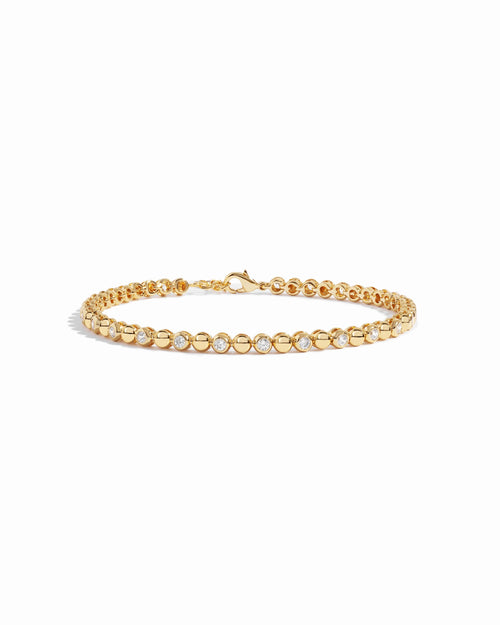Bead & Bezel Tennis Bracelet