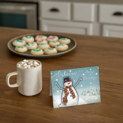 christmas card on table
