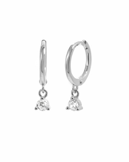 Bezel Charm Huggies