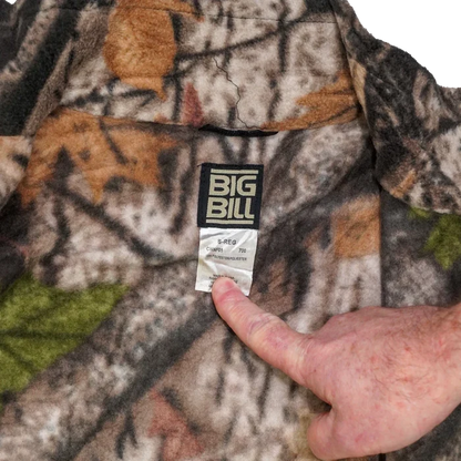 Big Bill Mossy Oak Camo Fleece Jacket - Small - Army & Outdoors - Field Jackets