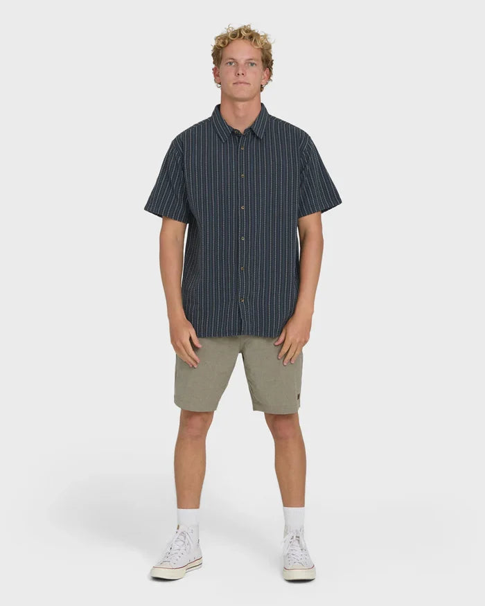 BILLABONG GARAGE SANDON JACQUARD SHORT SLEEVE WOVEN SHIRT
