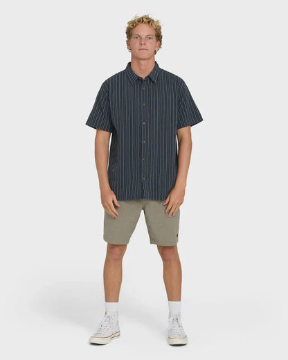 BILLABONG GARAGE SANDON JACQUARD SHORT SLEEVE WOVEN SHIRT