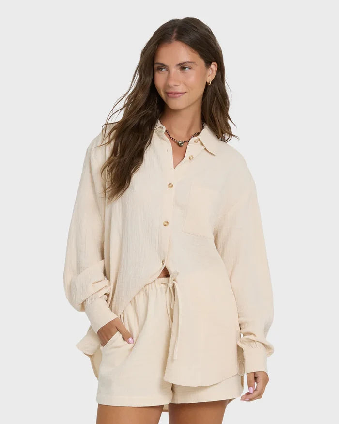 BILLABONG WANDERER SOLID LONG SLEEVE WOVEN SHIRT