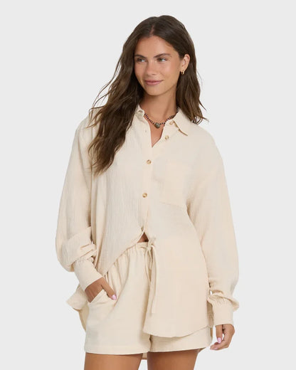 BILLABONG WANDERER SOLID LONG SLEEVE WOVEN SHIRT