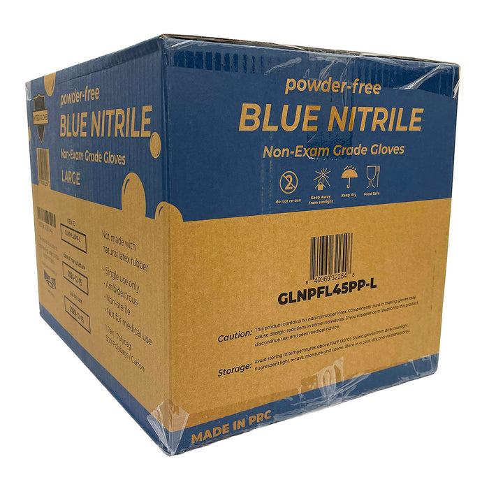 Blue Nitrile Non-Exam Glove Flat 2-pack (Case of 500)