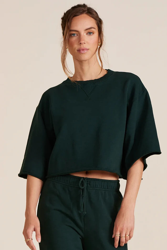 BOBI DROP SHOULDER CROP SHORT SLEEVE