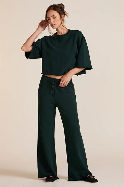 BOBI DROP SHOULDER CROP SHORT SLEEVE