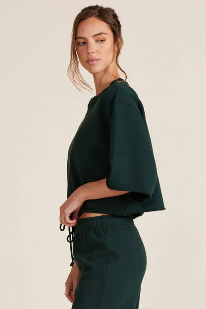BOBI DROP SHOULDER CROP SHORT SLEEVE