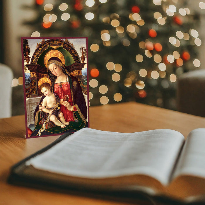 Boxed Religious Christmas Cards with Coordinating Envelopes, 16 Count, Madonna and Child