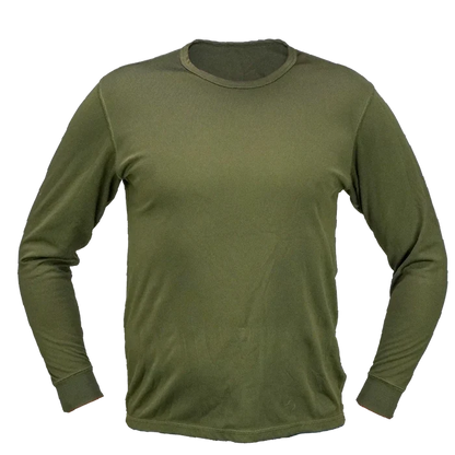 British Army Olive Thermal Flece Lined Undershirt - British Army Surplus - Base Layers