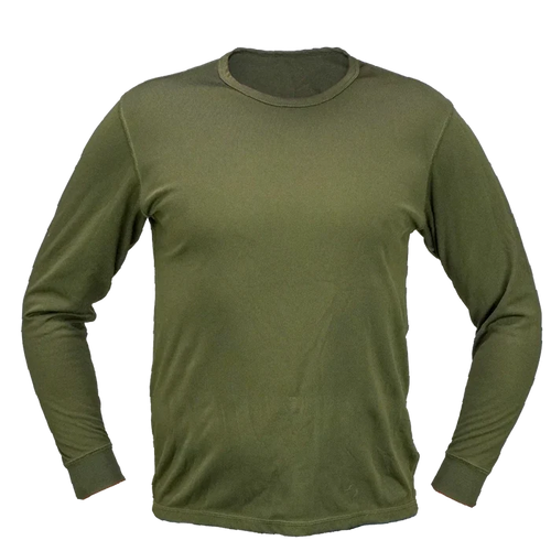 British Army Olive Thermal Flece Lined Undershirt - British Army Surplus - Base Layers