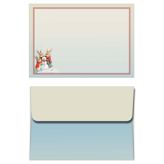 Bunny Snowman Boxed Christmas Cards by Crown Point Graphics