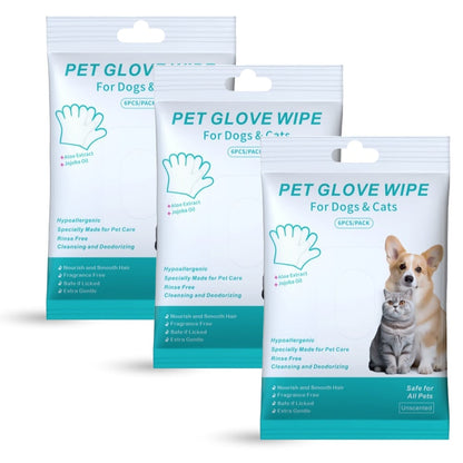üî•Rinse-Free Dog Shampoo Mitts ‚Äì Hypoallergenic Pet Bath Wipes, 6 Packs
