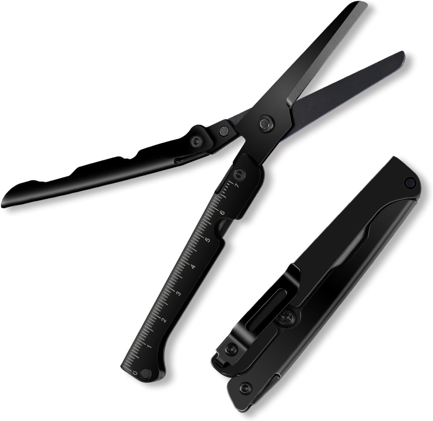 ‚úÇÔ∏è 2-in-1 Foldable EDC Scissors with Built-In Ruler