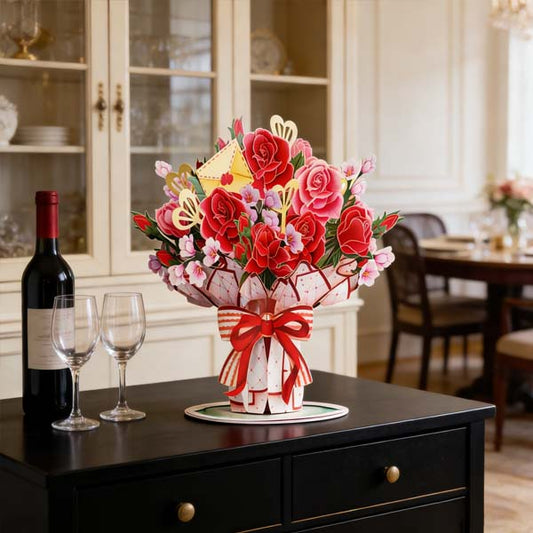 üíå Forever-Blooming 3D Flower Pop-Up Card‚Äì Personalized Love Message & Everlasting Bloom üéÅ