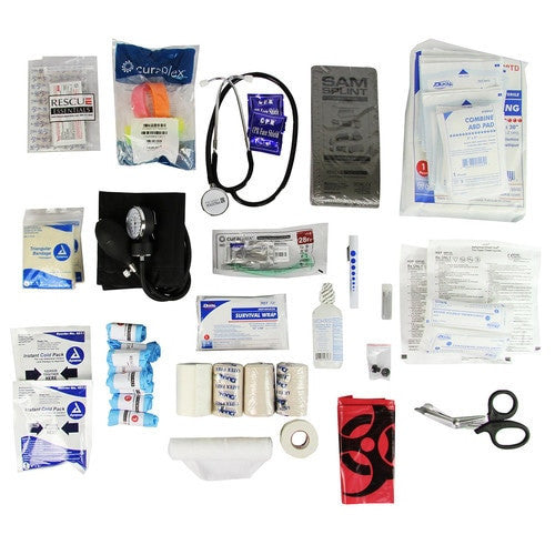 CBP First Responder Medical Bag by rescue essentials, showing kit contents