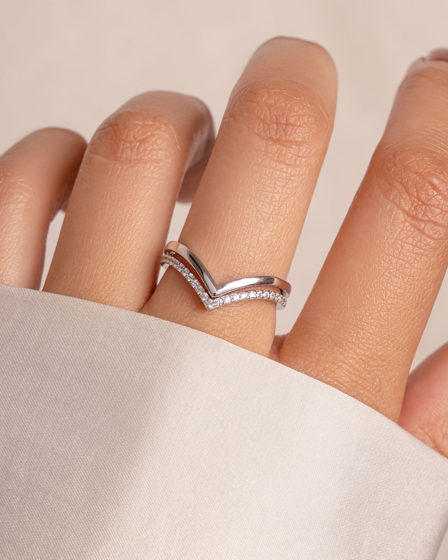 Chevron Ring Set