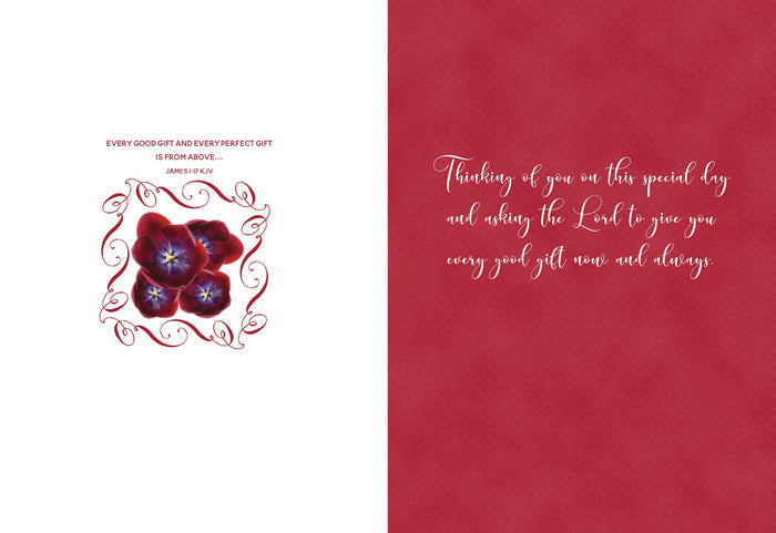 Christian Birthday Cards by Shared Blessings - Bibles and Flowers, 12 Cards and Envelopes