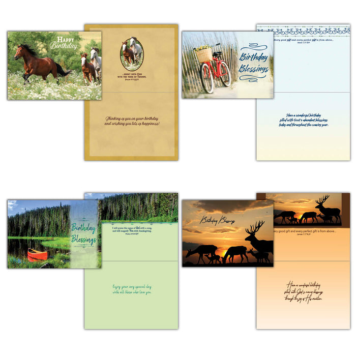Christian Birthday Cards by Shared Blessings - Celebrations, 48 Assorted Cards