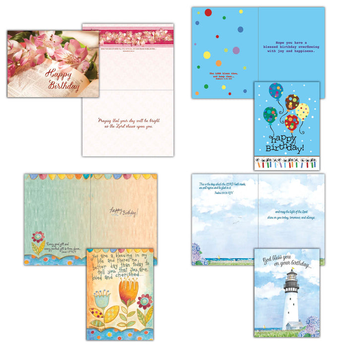Christian Birthday Cards by Shared Blessings - Celebrations, 48 Assorted Cards
