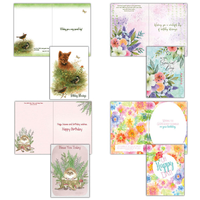 Christian Birthday Cards by Shared Blessings - Celebrations, 48 Assorted Cards