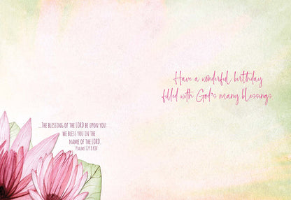 Christian Birthday Cards by Shared Blessings-Transparent Floral, Box of 12 Assorted Birthday Cards
