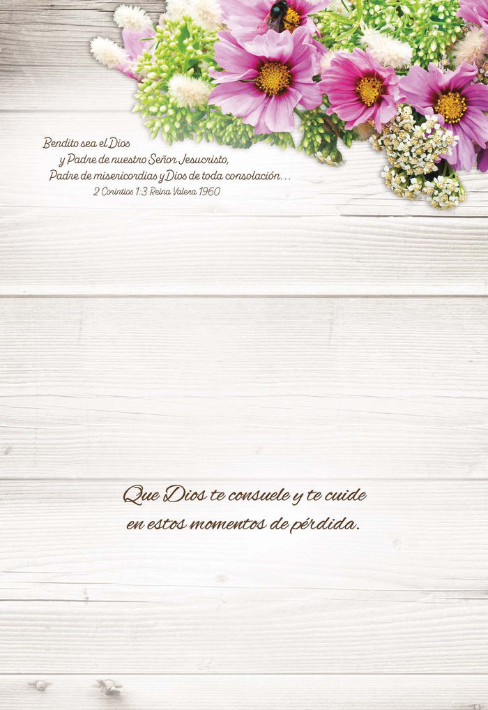 Christian Spanish Sympathy Cards by Shared Blessings, Flores Rústicas