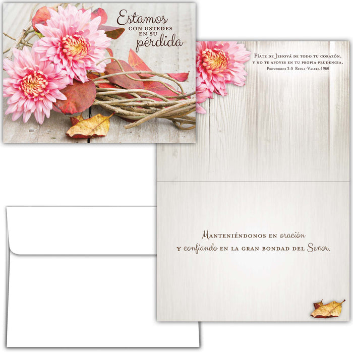 Christian Spanish Sympathy Cards by Shared Blessings, Flores Rústicas